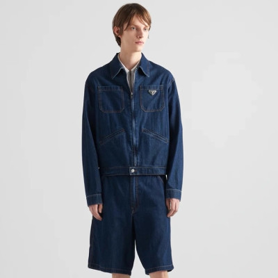프라다 남성 블루 반바지 - Prada Mens Blue Half-pants - prc1108x