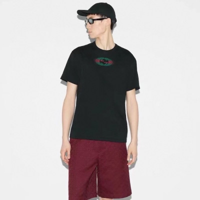 구찌 남성 블랙 반팔 티셔츠 - Gucci Mens Black Tshirts - guc1254x