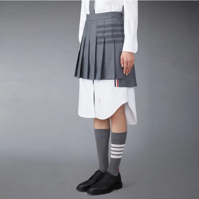 톰브라운 여성 차콜 스커트 - Thom Browne Womens Charcoal Skirts - thc1285x
