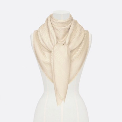 디올 여성 크림 스카프 - Dior Womens Cream Scarf - acc2169x