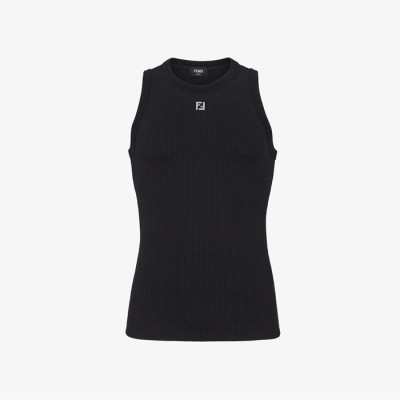 펜디 남성 블랙 나시 - Fendi Mens Black Sleeveless Tshirts - fec1424x