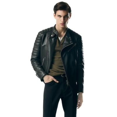 톰포드 남성 블랙 가죽 자켓 - Tom Ford Mens Black Jackets - toc1501x