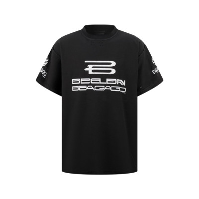 발렌시아가 남성 블랙 반팔 티셔츠 - Balenciaga Mens Black Tshirts - bac1554x