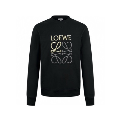 로에베 남성 클래식 블랙 맨투맨 - Loewe Mens Black Tshirts - loe1569x