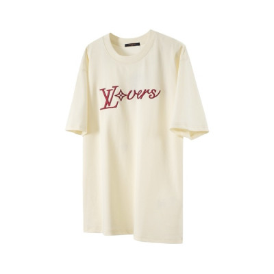 루이비통 남성 라운드 반팔 티셔츠 - Louis vuitton Mens Round Tshirts - lvc1773x