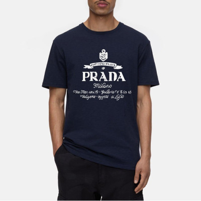 프라다 남성 라운드 반팔 티셔츠 - Prada Mens Round Tshirts - prc1809x