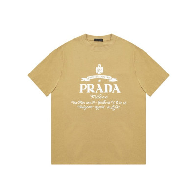 프라다 남성 라운드 반팔 티셔츠 - Prada Mens Round Tshirts - prc1812x