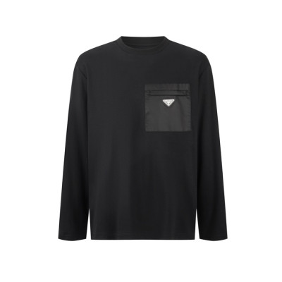 프라다 남성 라운드 긴팔티 - Prada Mens Round Tshirts - prc1809x