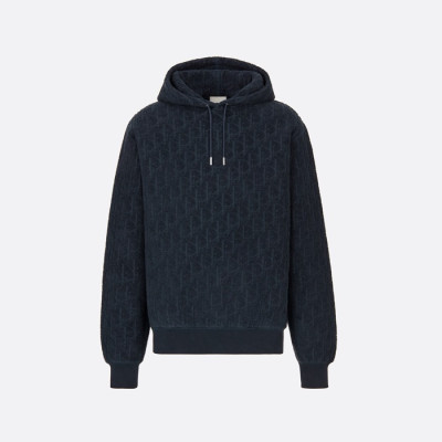 디올 남/녀 네이비 후드티 - Dior Unisex Navy Hoodie - dic1956x