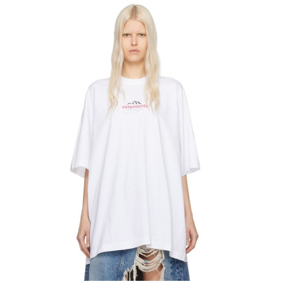 베트멍 여성 라운드 반팔 티셔츠 - Vetements Womens Over Size Tshirts - vec2034x