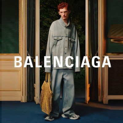 발렌시아가 남성 블루 자켓 - Balenciaga Mens Blue Jackets - bac2067x