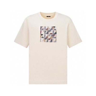 펜디 남성 라운드 반팔 티셔츠 - Fendi Mens Round Tshirts - fec2076x