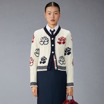 톰브라운 여성 라운드 가디건 - Thom Browne Womens Cardigan - thc2340x