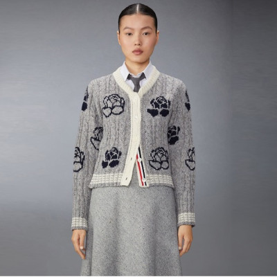 톰브라운 여성 라운드 가디건 - Thom Browne Womens Cardigan - thc2341x