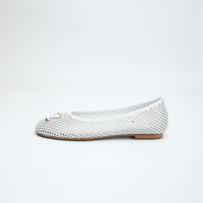 루이비통 여성 화이트 플렛 - Louis vuitton Womens White Flats - lvs1408x