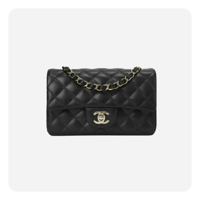 샤넬 뉴미니 플랩백 램스킨 블랙 - Chanel Nu Mini Flap bag Lambskin Bag- ch2649z