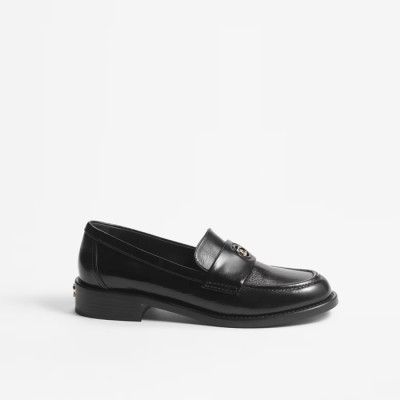 샤넬 여성 블랙 로퍼 - Chanel Womens Black Loafer - chs1592x