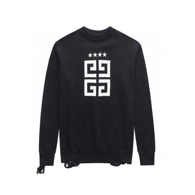 지방시 남성 라운드 스웨터 - Givenchy Mens Black Sweater - gic2684x