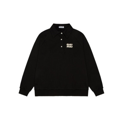 미우미우 남/녀 폴로 긴팔티 - Miumiu Unisex Polo Tshirt - mic3495x