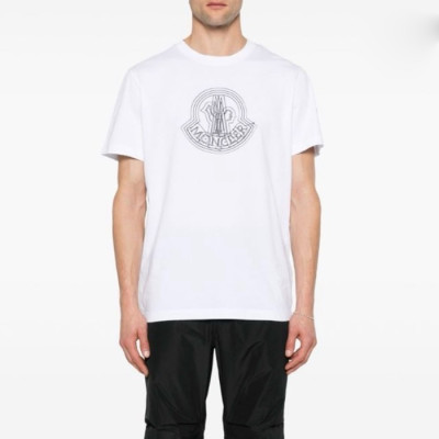 몽클레어 남성 화이트 반팔 티셔츠 - Moncler Mens White Tshirt - moc4081x