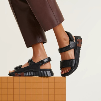 에르메스 남/녀 일렉트릭 느와르 샌들 - Hermes Unisex Classic Sandal - hes1866x